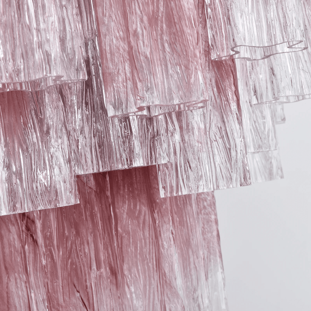 Aurora Lustre Rose Dégradé Murano Verre Étagé - Neutralighting