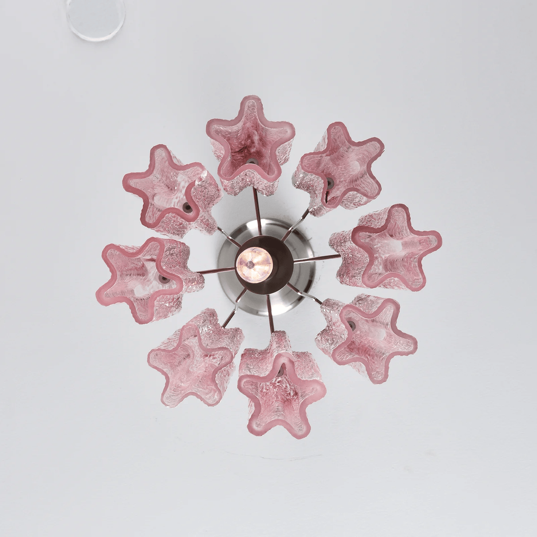 Aurora Lustre Rose Dégradé Murano Verre - Neutralighting