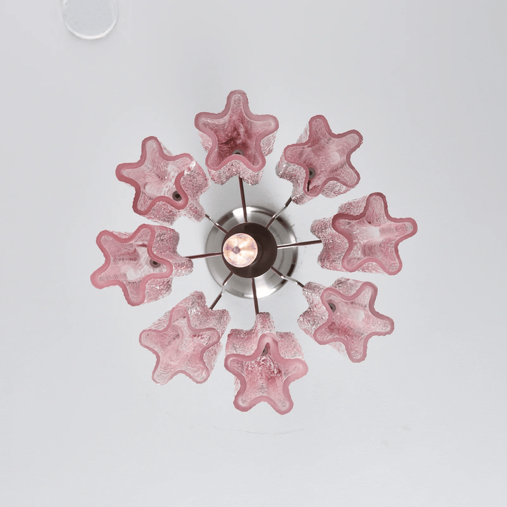 Aurora Lustre Rose Dégradé Murano Verre - Neutralighting