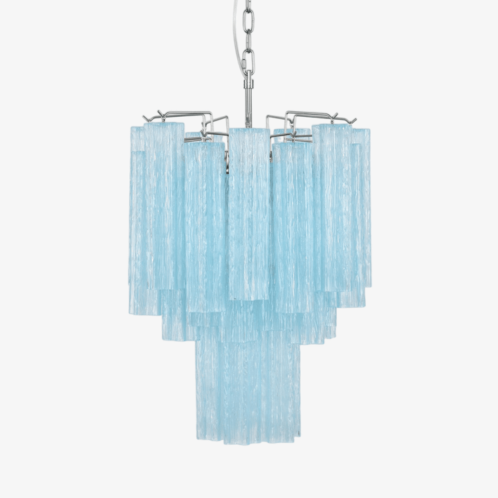Aurora Chandelier Azzura En Verre De Murano Tubes Style Côtier - Neutralighting