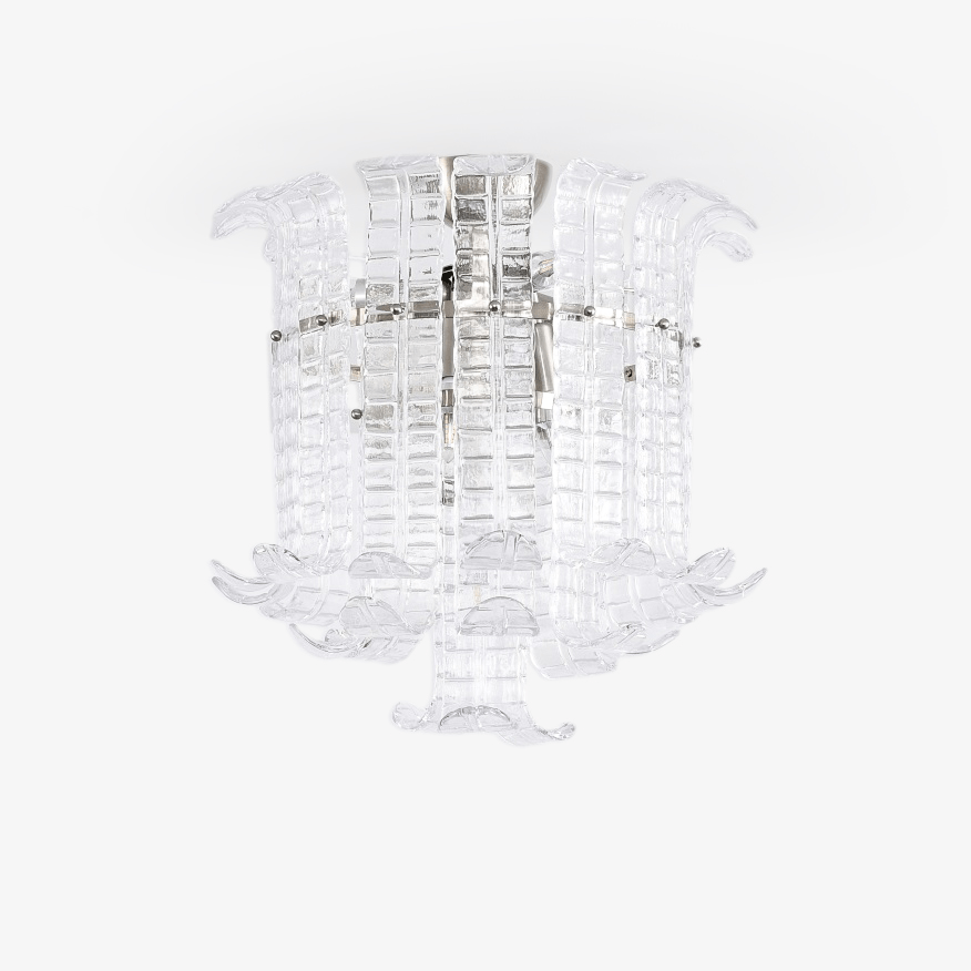 Aurora Lampe de Plafond en Verre de Murano Clair - Neutralighting