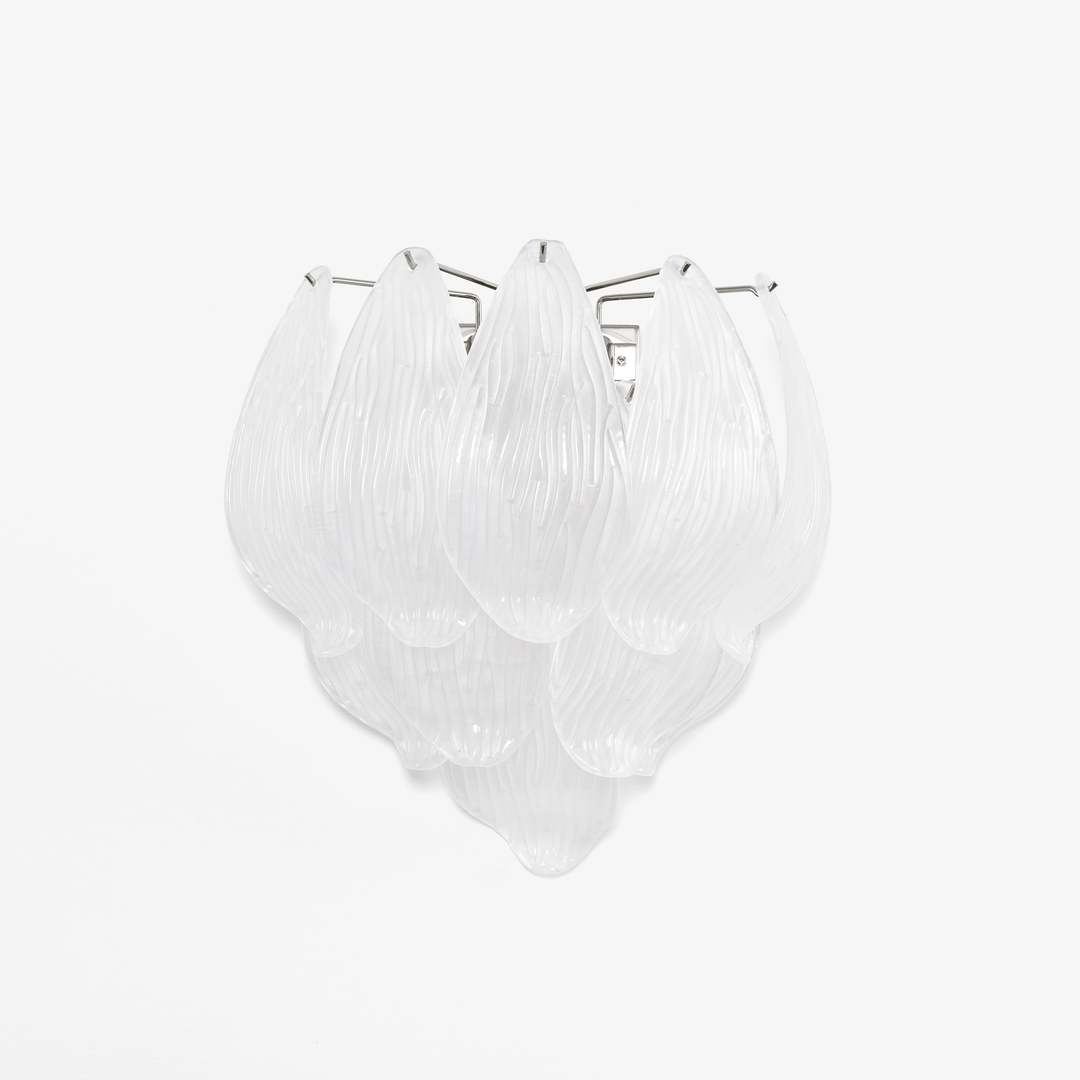 Aurora Applique Murale Murano Verre Pétale Givré Cascadant - Neutralighting