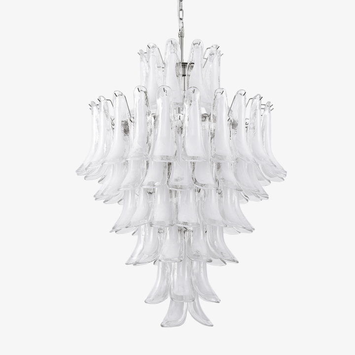 Aurora Lustre Blanc Nuage Verre Pétales - Neutralighting
