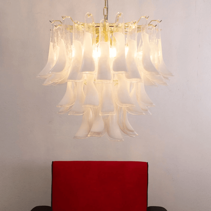 Aurora Lustre Murano Verre Étagé Italien - Neutralighting