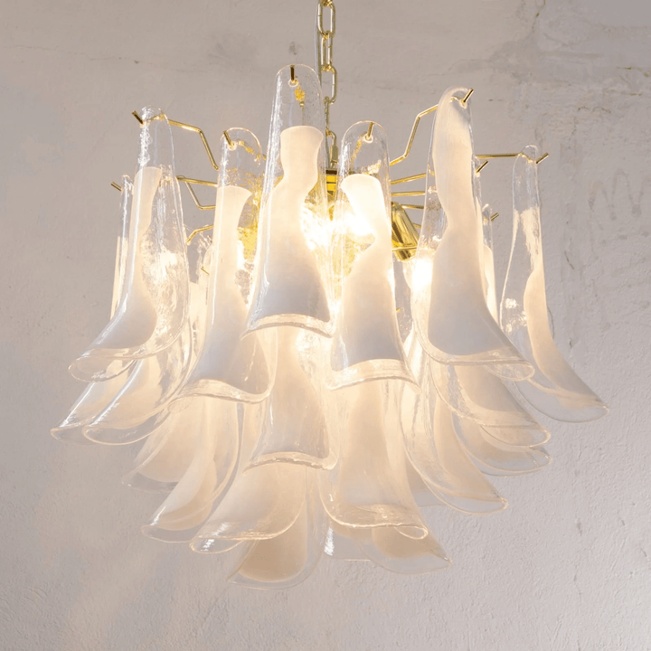 Aurora Lustre Murano Verre Étagé Italien - Neutralighting