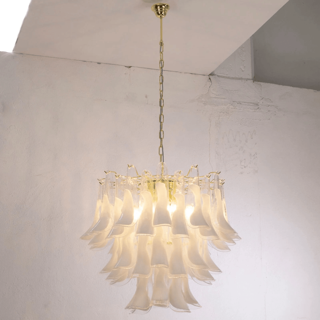 Aurora Lustre Murano Verre Étagé Italien - Neutralighting