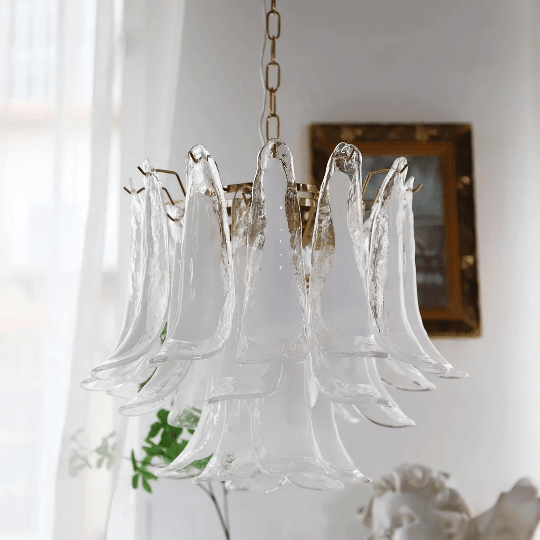 Aurora Lustre Murano Verre Étagé Italien - Neutralighting