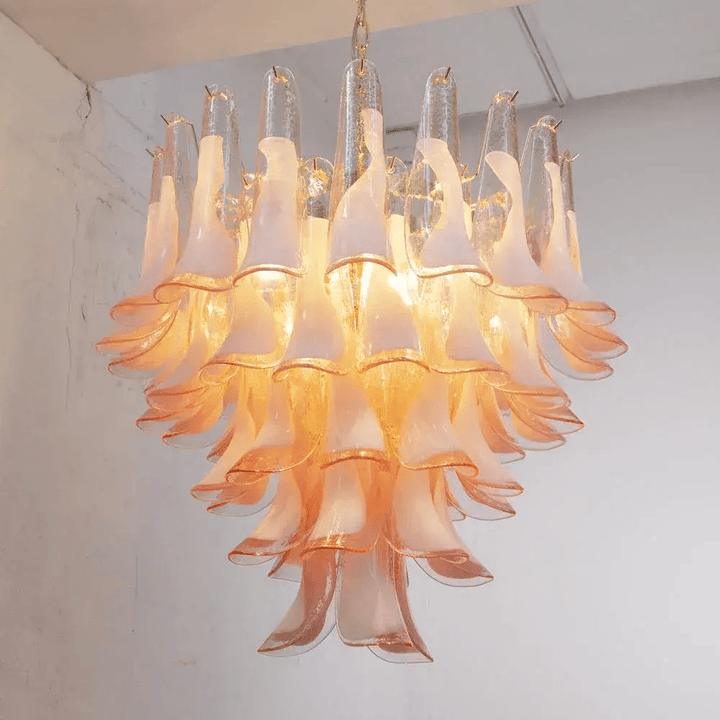 Aurora Lustre Murano Verre Étagé Italien - Neutralighting