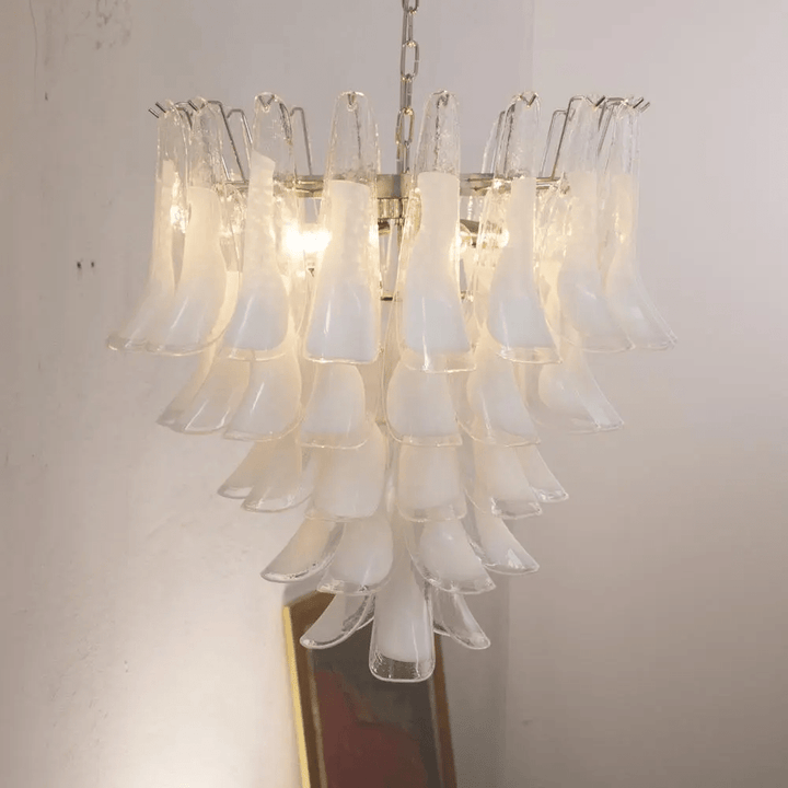 Aurora Lustre Murano Verre Étagé Italien - Neutralighting