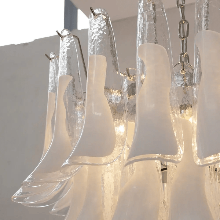 Aurora Lustre Murano Verre Étagé Italien - Neutralighting