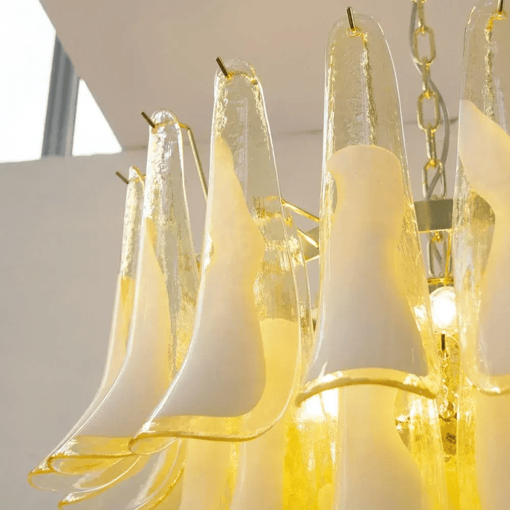 Aurora Lustre Murano Verre Étagé Italien - Neutralighting