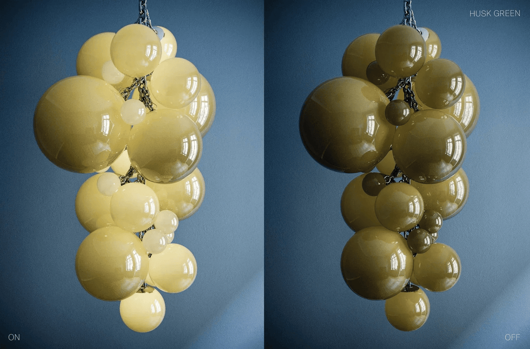 Aurora Chandelier En Verre De Murano Grappes De Raisins Art Déco - Neutralighting