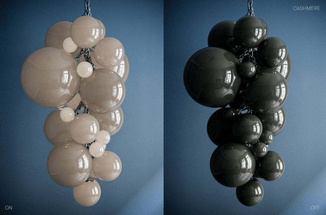 Aurora Chandelier En Verre De Murano Grappes De Raisins Art Déco - Neutralighting