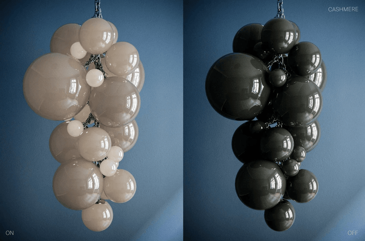 Aurora Chandelier En Verre De Murano Grappes De Raisins Art Déco - Neutralighting