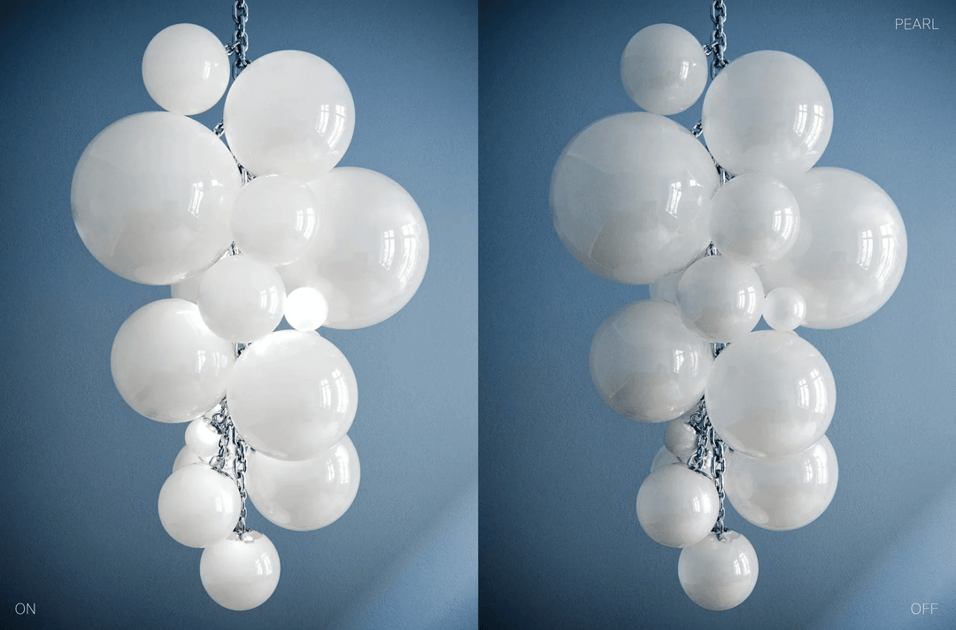 Aurora Chandelier En Verre De Murano Grappes De Raisins Art Déco - Neutralighting