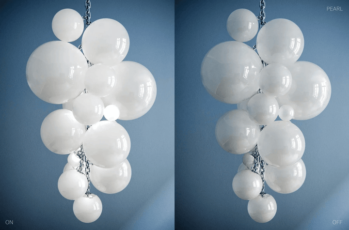 Aurora Chandelier En Verre De Murano Grappes De Raisins Art Déco - Neutralighting
