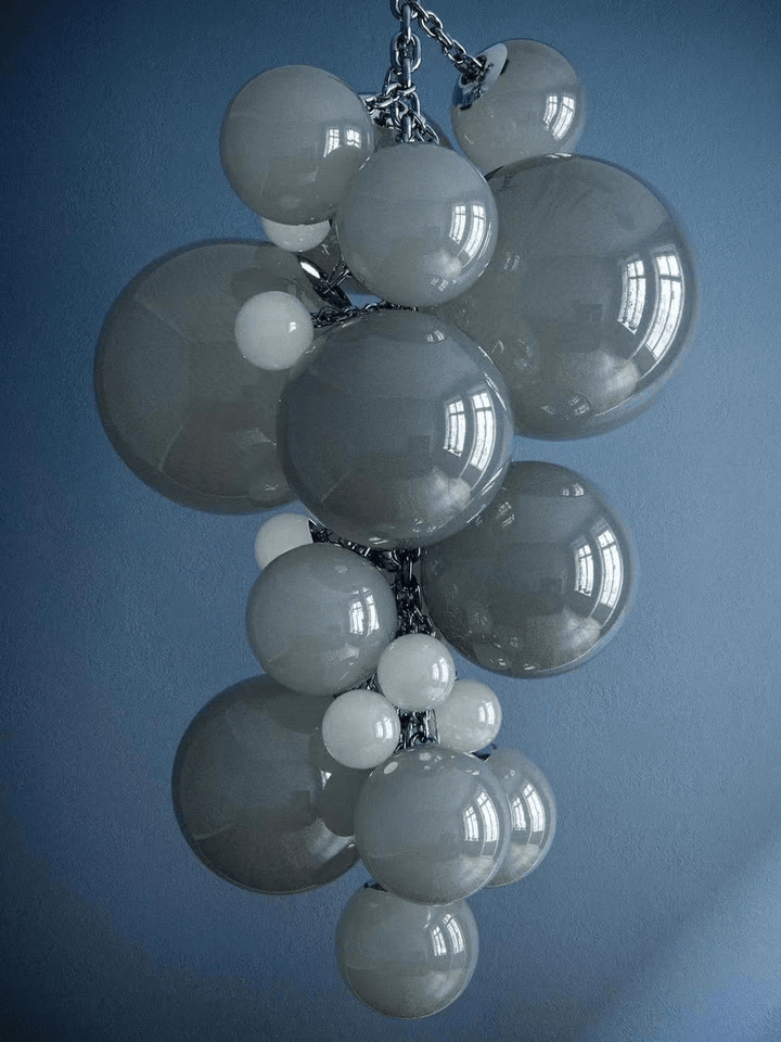 Aurora Chandelier En Verre De Murano Grappes De Raisins Art Déco - Neutralighting