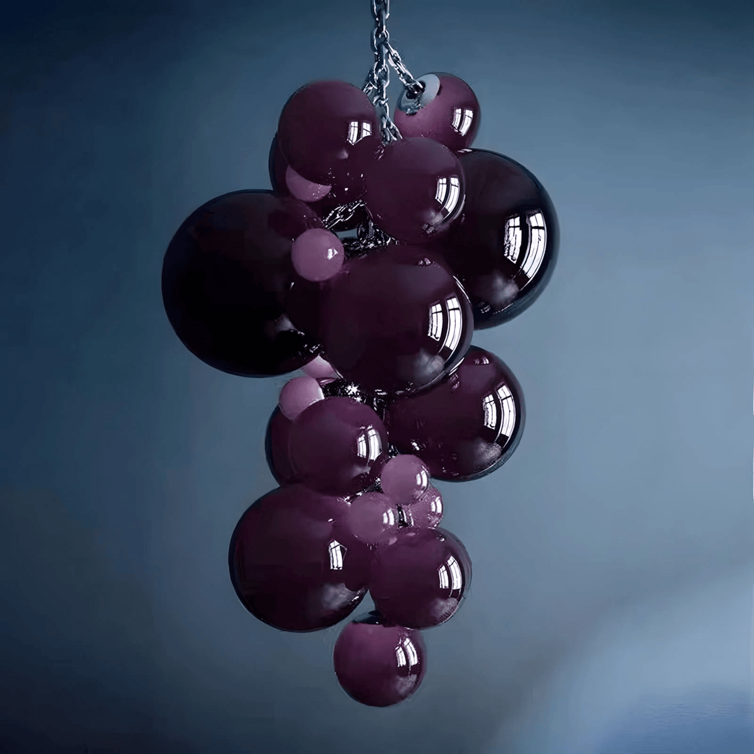 Aurora Chandelier En Verre De Murano Grappes De Raisins Art Déco - Neutralighting