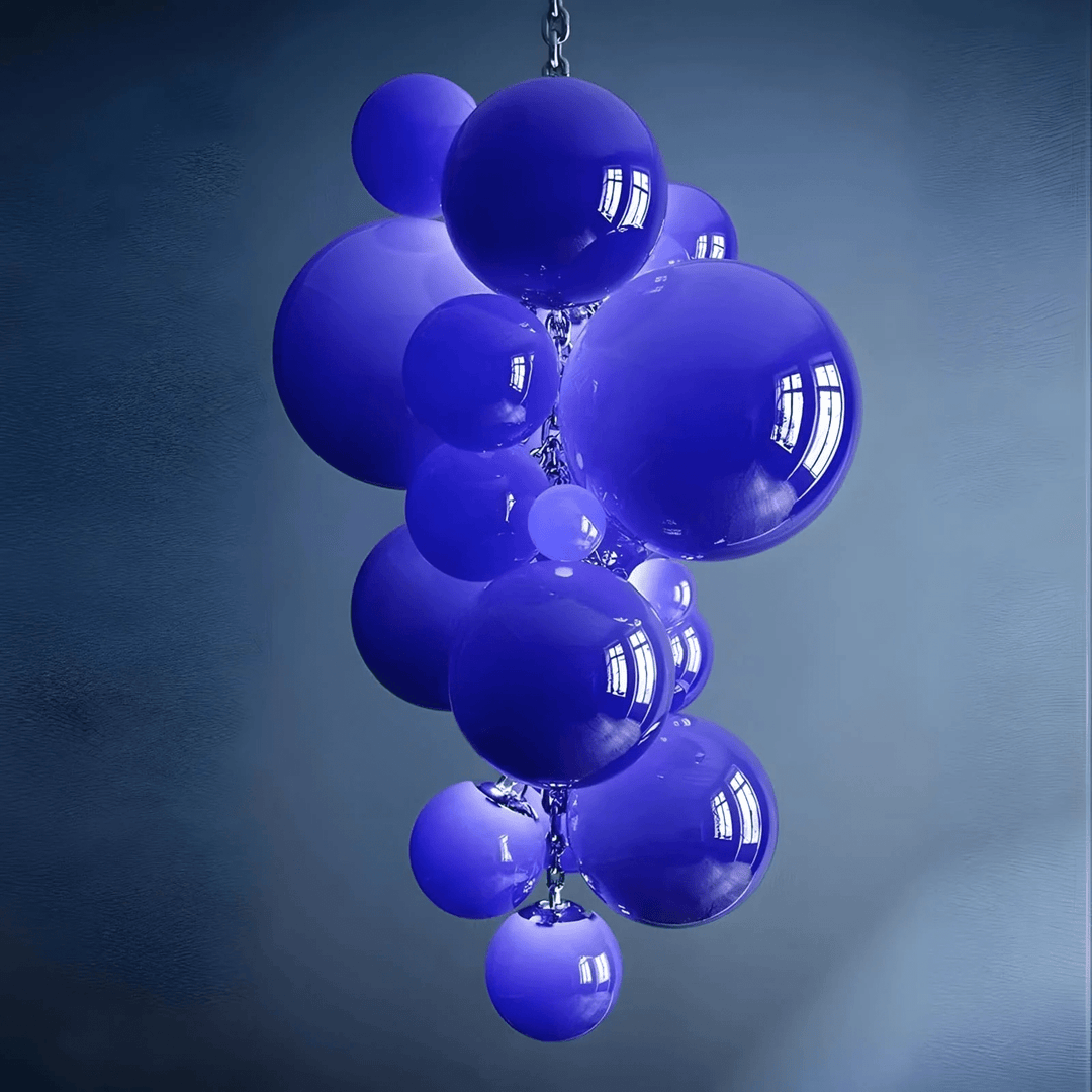 Aurora Chandelier En Verre De Murano Grappes De Raisins Art Déco - Neutralighting