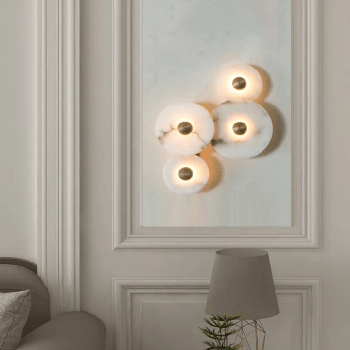 Selene Plafonnier Minimaliste en Albâtre - Neutralighting