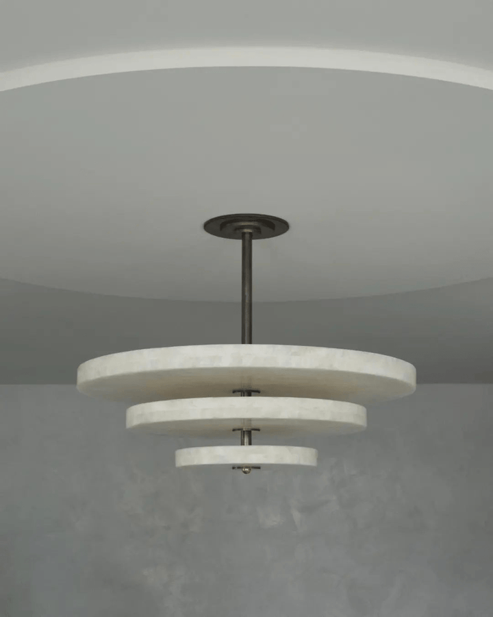 Liora Chandelier Suspension Minimaliste en Albâtre - Neutralighting