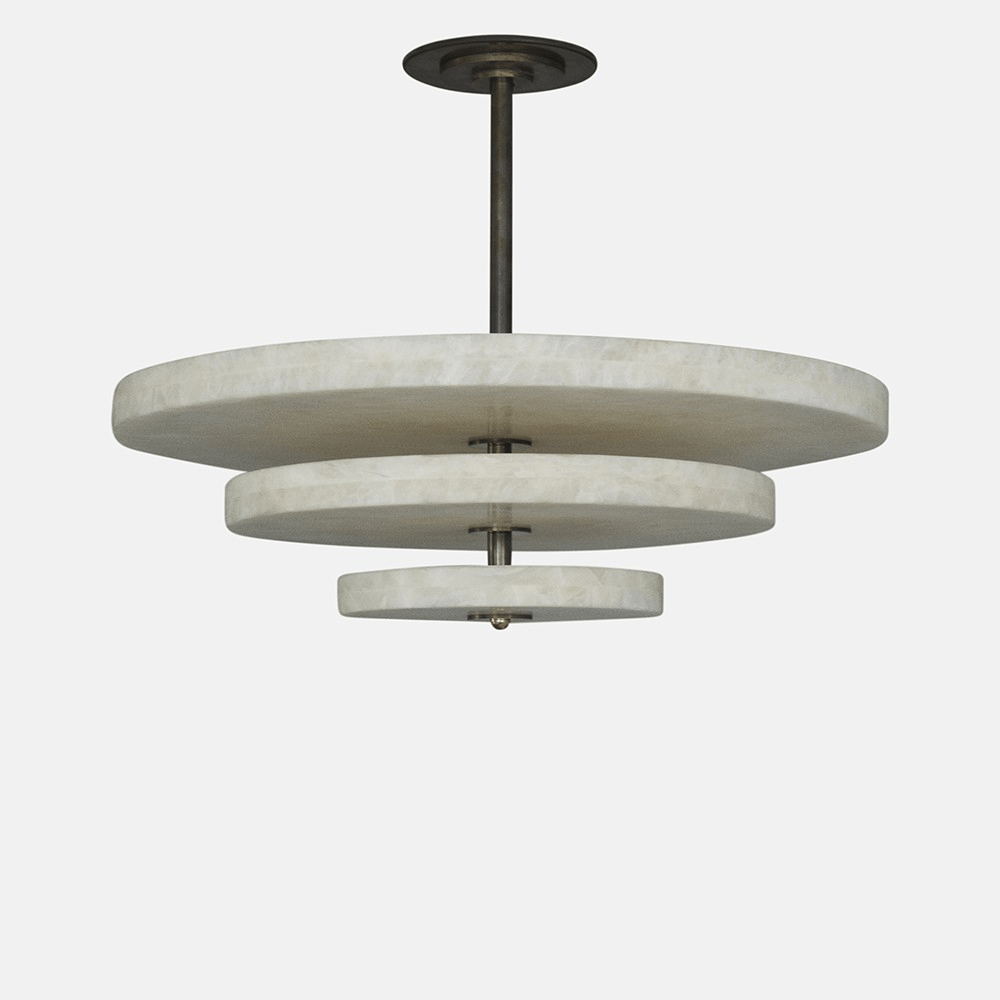 Liora Chandelier Suspension Minimaliste en Albâtre - Neutralighting