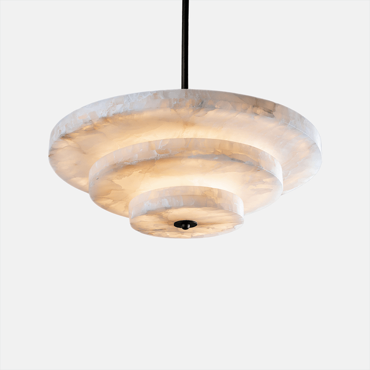 Liora Chandelier Suspension Minimaliste en Albâtre - Neutralighting