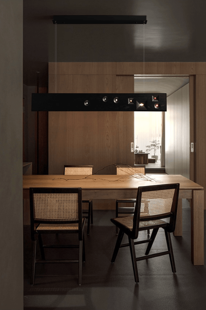 Lustra Suspension Bois Pierre Précieuse Linéaire LED - Neutralighting