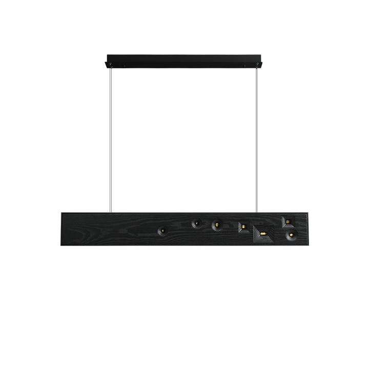 Lustra Suspension Bois Pierre Précieuse Linéaire LED - Neutralighting