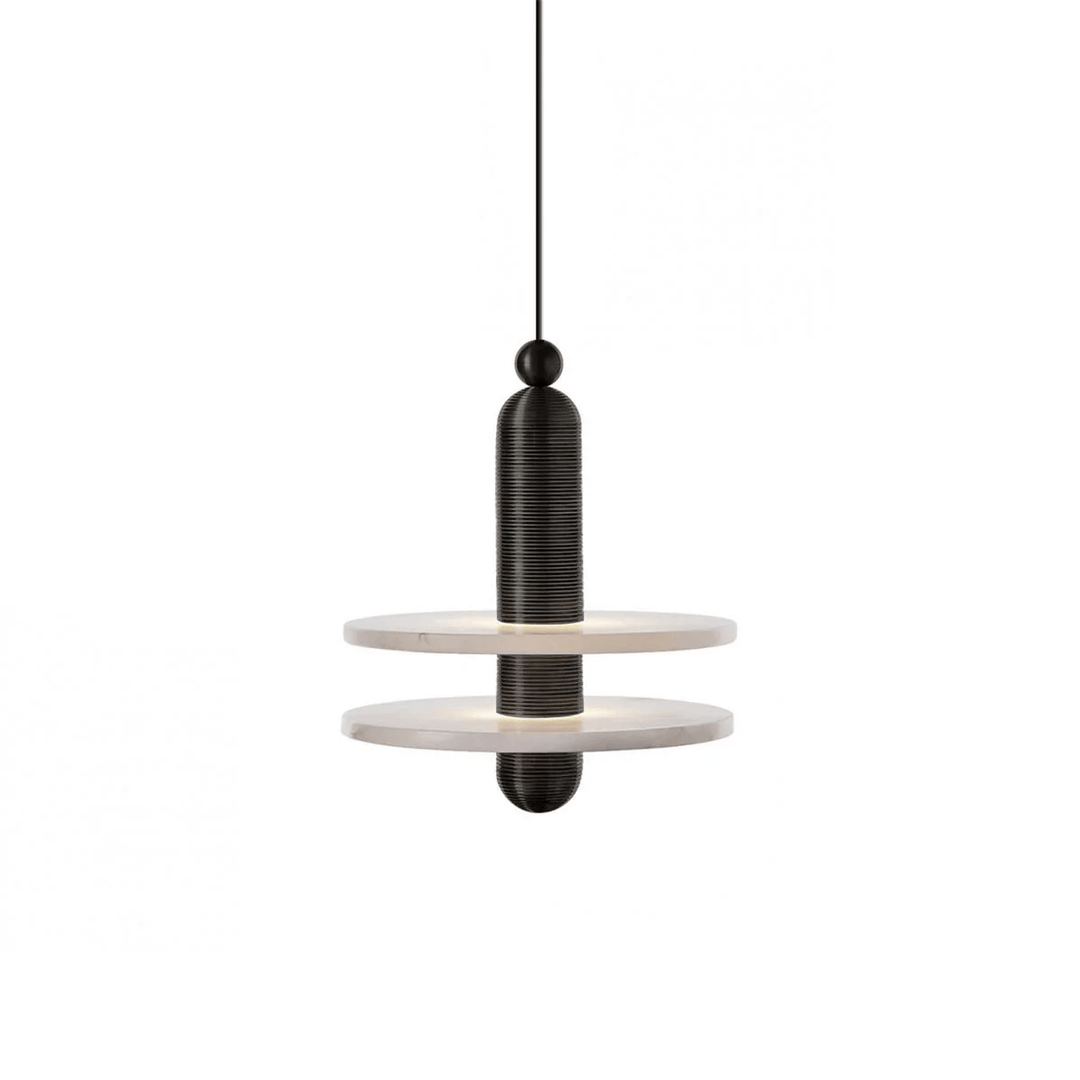 Orion Suspension Laiton Brossé Alabastre - Neutralighting