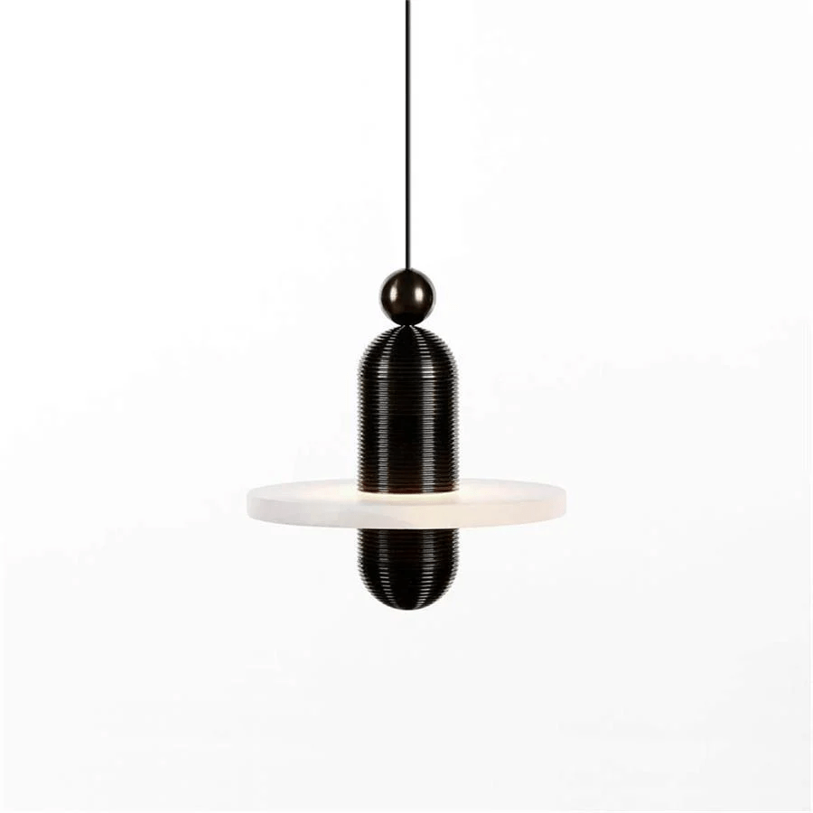 Orion Suspension Laiton Brossé Alabastre - Neutralighting
