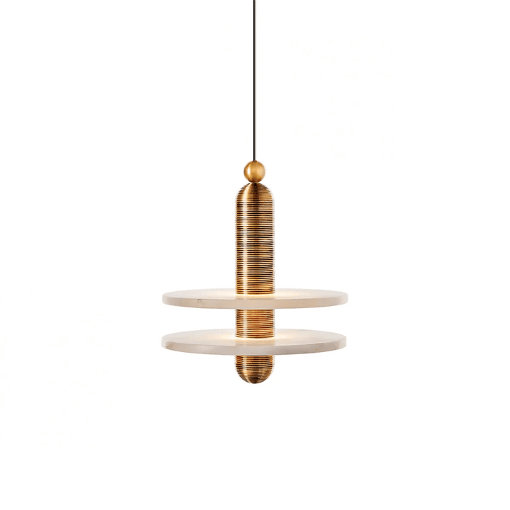 Orion Suspension Laiton Brossé Alabastre - Neutralighting