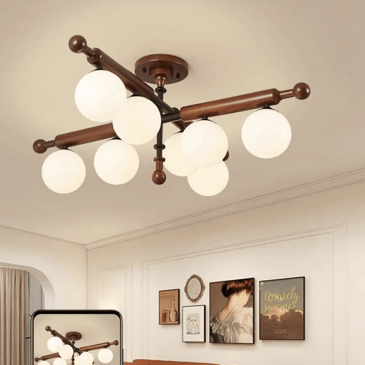 Rusticana Poutre Bois Plafonnier Lumière - Neutralighting