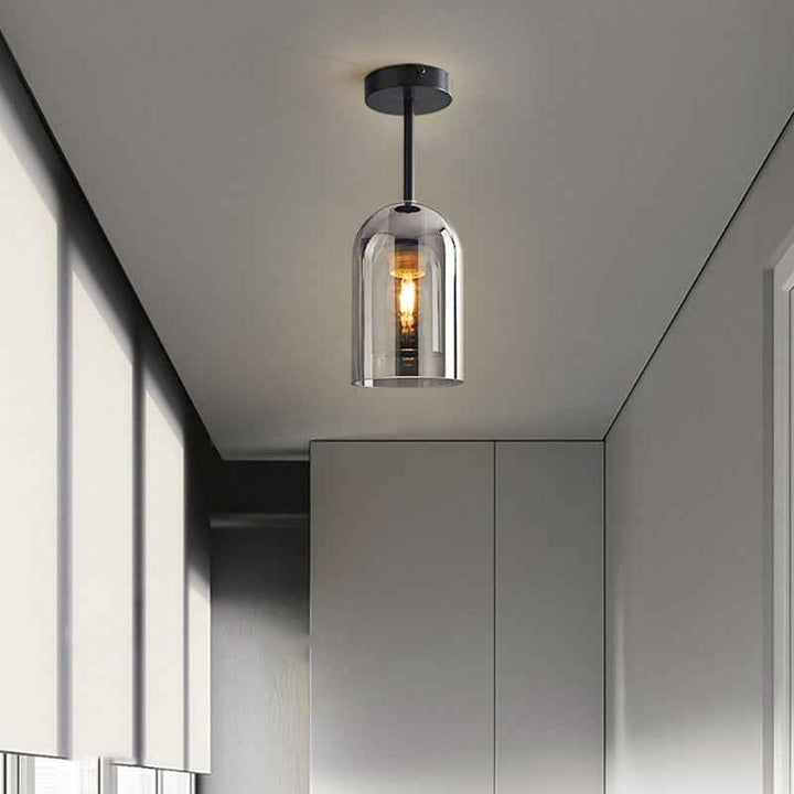 Plafonnier Arisha Verre Gris LED