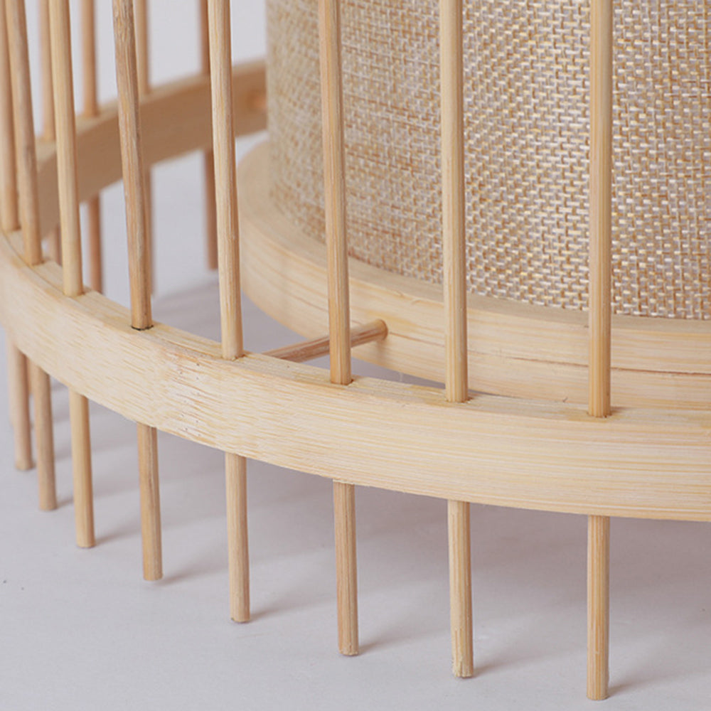Muto Lampadaire Design Naturel Bois Rotin, Salon/Chambre - Neutralighting