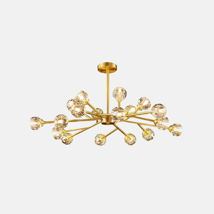 Valentina Luminaires Suspensions Multi Balle Moderne Cuivre/Cristal Noir/Doré Salon/Salle à Manger - Neutralighting