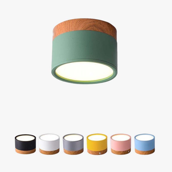 Jojo Petit Plafonnier Led Multicolor Bois Nordique. Couloir - Neutralighting