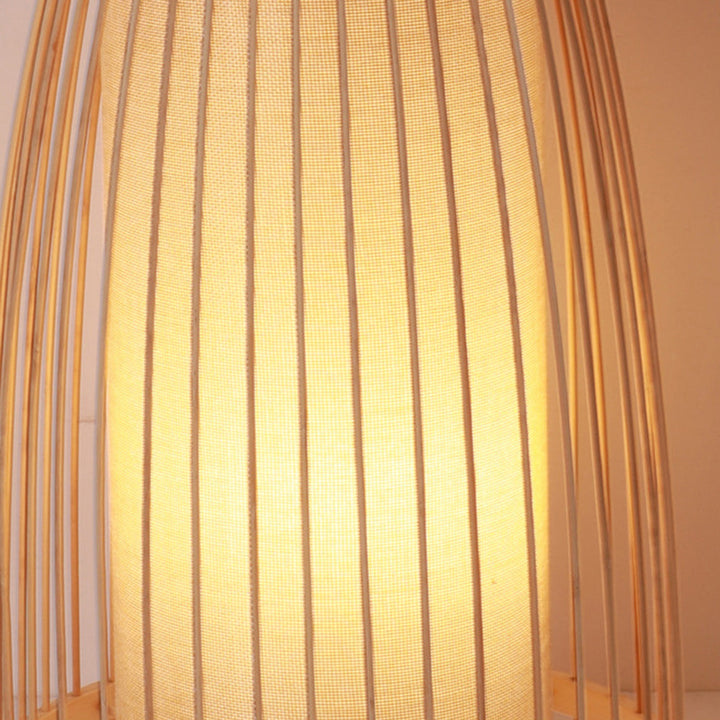 Muto Lampadaire Design Naturel Bois Rotin, Salon/Chambre - Neutralighting