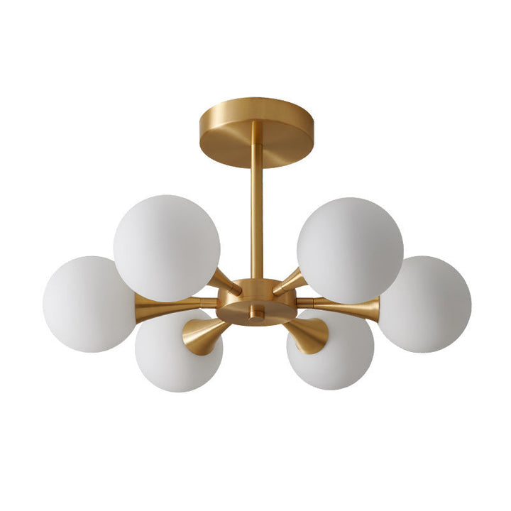 Valentina Suspension Boule Moderne, Laiton/Verre, Blanc/Claire, Salon - Neutralighting
