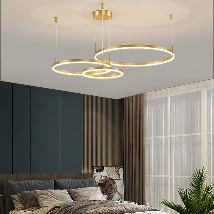 Remi Suspension Anneau Moderne Métal Noir/Doré/Café Salon - Neutralighting