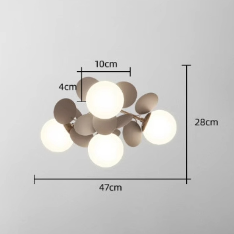 Nexen Plafonnier en forme de branche florale multicolore - Neutralighting