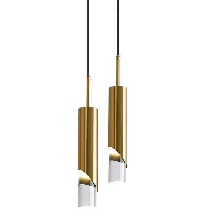 Ray Luminaires Suspension LED Simple Acrylique/Métal Or/Noir Salon - Neutralighting