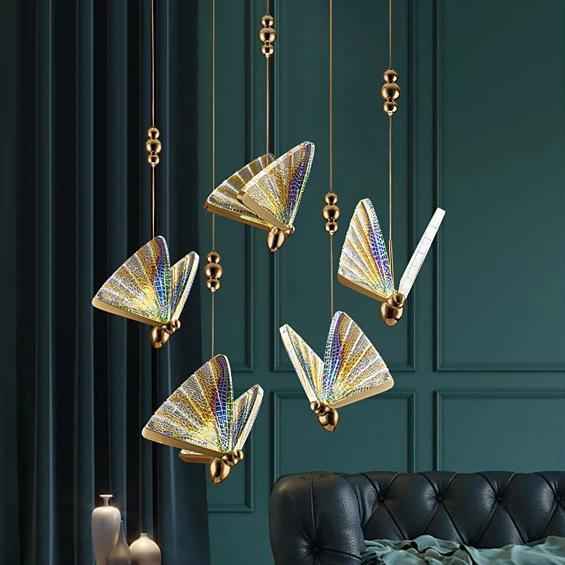 Arisha Moderne Luminaires Suspension Doré Animal - Neutralighting