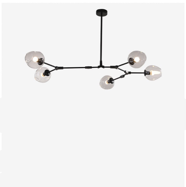 Kirae Suspension Nordique. Verre. Noir/Or. Salon - Neutralighting