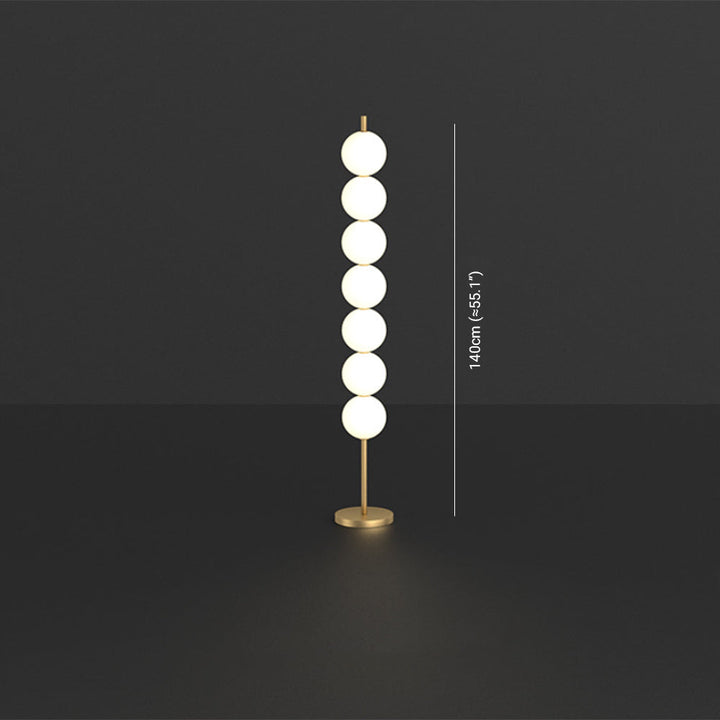 Valentina Design Lampadaire Globe Moderne Métal Laiton/Blanc Salon - Neutralighting