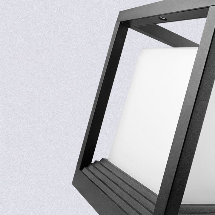 Ray Lampe Solaire Pilier Moderne, Métal, Noir, Allée - Neutralighting