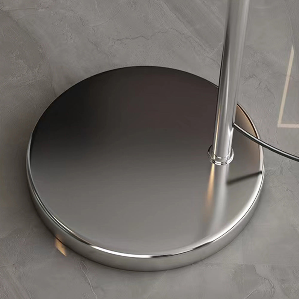 Mira Design Lampadaire Canne à Pêche Simple Argent Métal/Verre Chrome Salon Grande - Neutralighting
