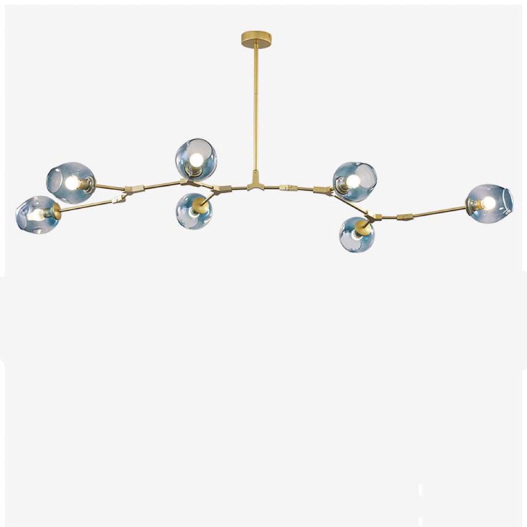 Kirae Suspension Nordique. Verre. Noir/Or. Salon - Neutralighting