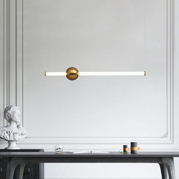 Ray Moderne LED Suspension Or Blanc Métal Verre Salon Salle à manger - Neutralighting
