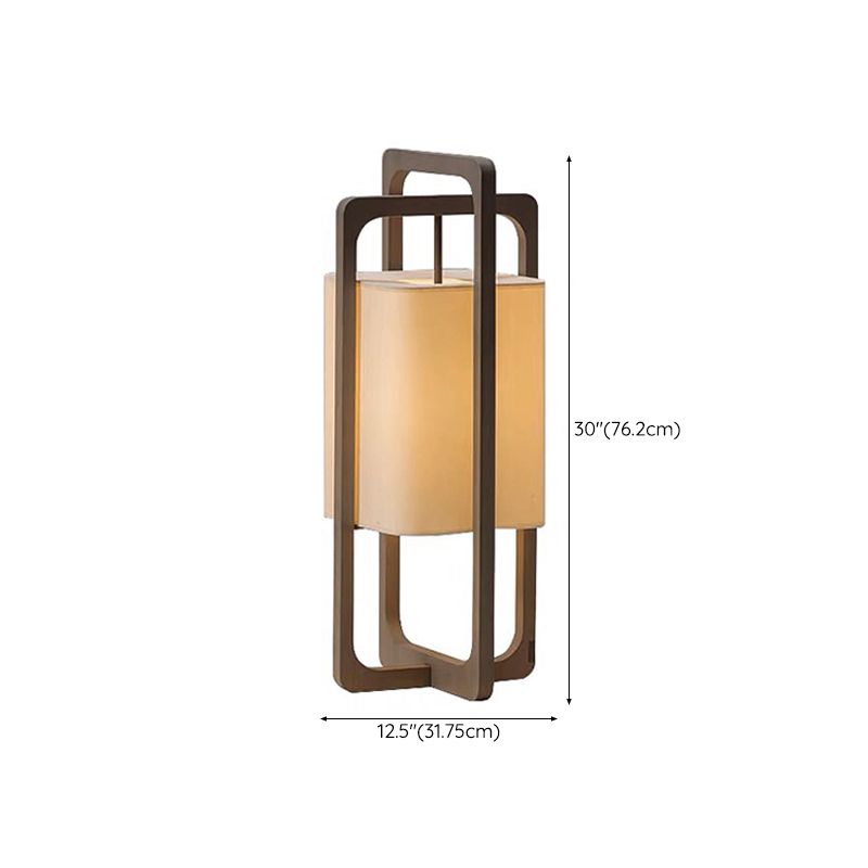 Muto Lampadaire Rectangulaire Moderne, Bois/Tissu, Bois, Salon - Neutralighting